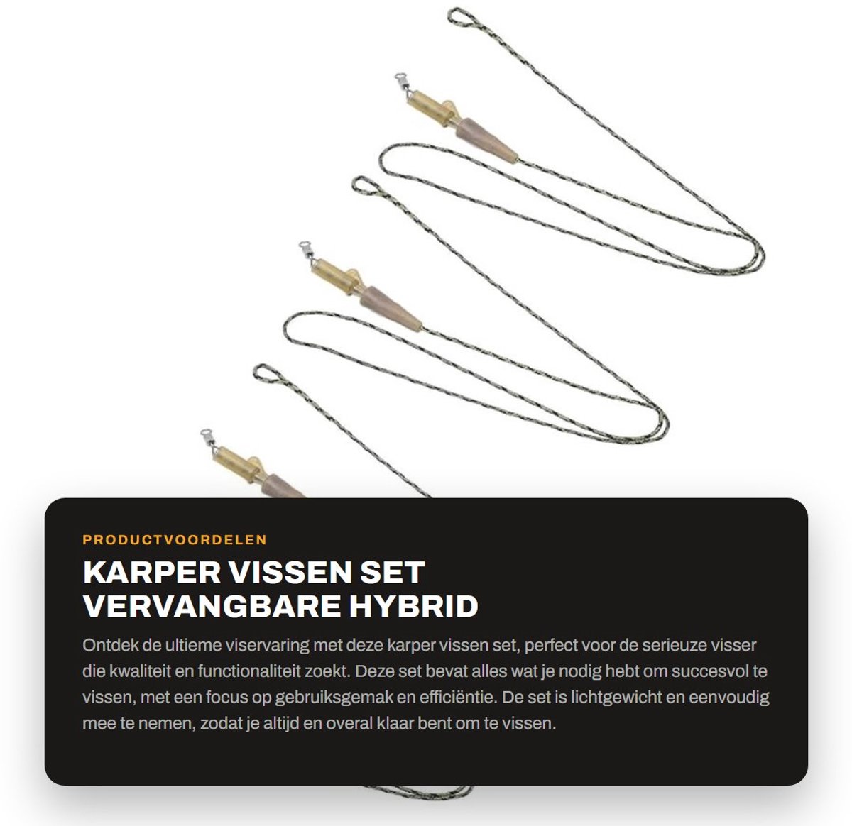 Dailygoods- Vissen Set Hoogwaardig Materiaal - Hengelaccessoires - Veiligheidslijnclip - Anti-klithuls - Duurzaam - Lichtgewicht