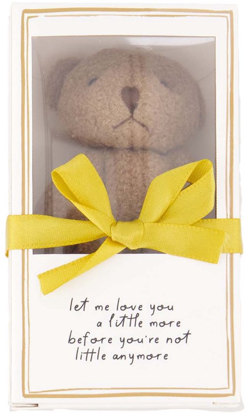 Zusss Teddy Bear In Gift Box White / Brown - Cadeau - Baby - Geboorte - Zwangerschap — afbeelding 2
