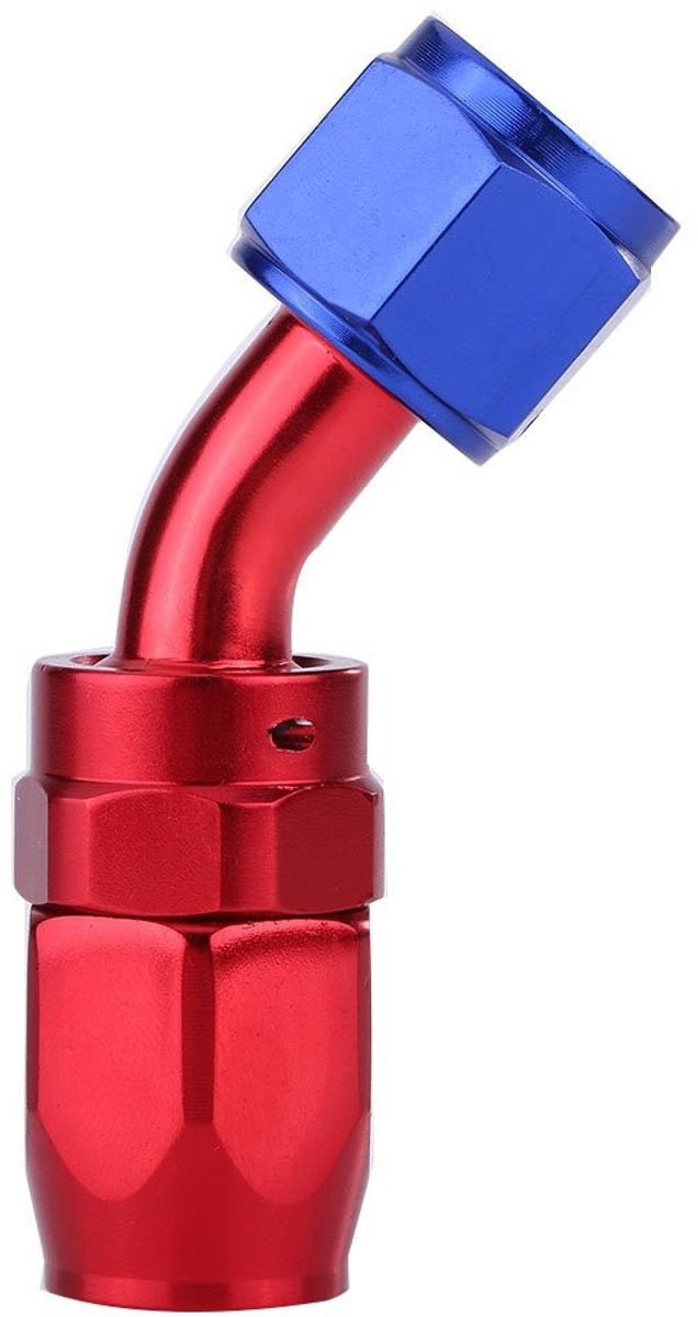 Dailygoods - Oliekoeler Adapter - AN8 Brandstof Slang - Hoogwaardig Aluminium - Blauw Rood Geanodiseerd - Duurzaam en Sterk - Geschikt voor Brandstofb...