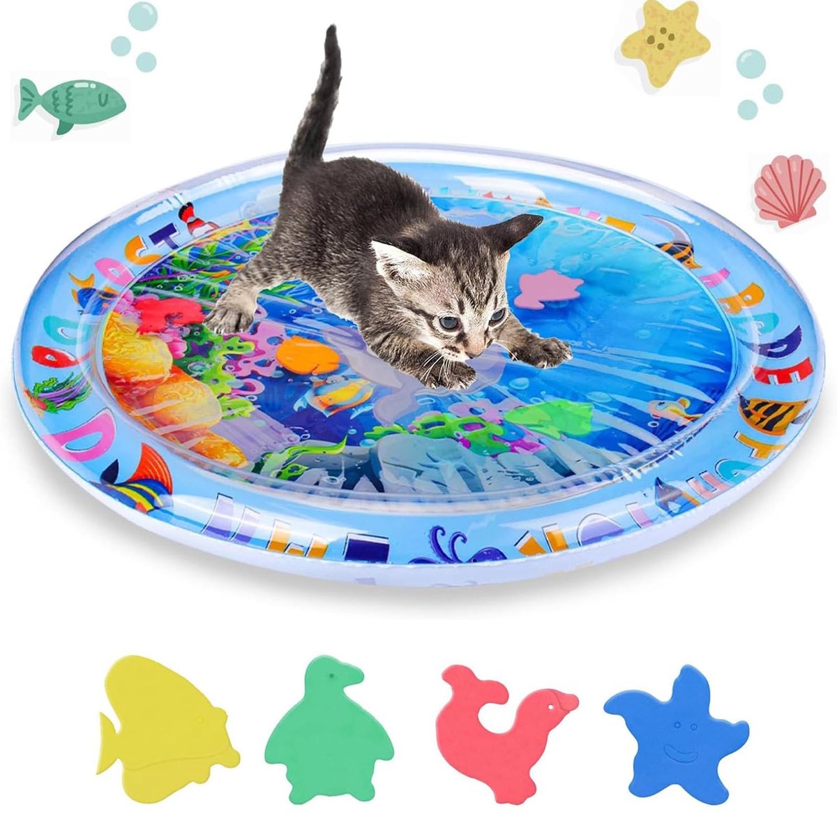 Dailygoods- Speelmat Interactief - Watersensorische Speelmat - Katten/Hondenspeelgoed - Koelmat - Verdikte Speelmat - Perfect voor Plezier - Dierenmat