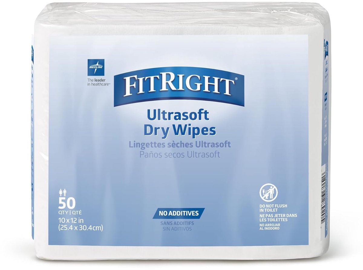 Zachte Reinigingsdoekjes - Droge Doekjes - Persoonlijke Hygiëne - Hoge Absorptie - 50 Stuks - Wit