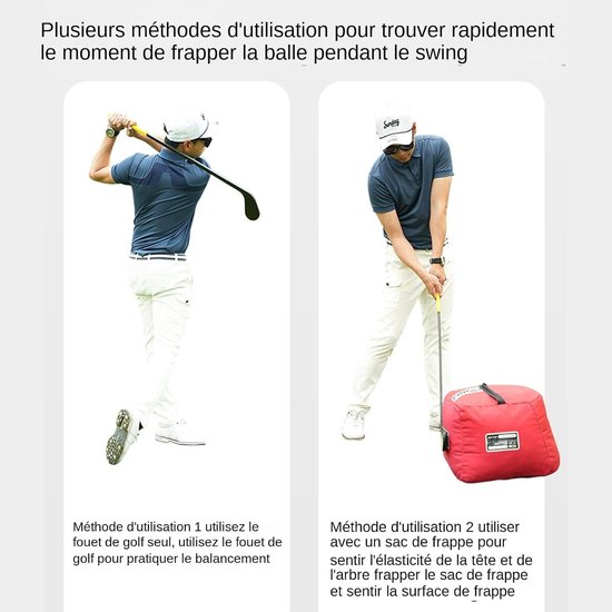 Golf Swing Trainer - Houding Corrector - Golfvaardigheden Verbeteren - Verdubbel Swingsnelheid - 100 cm - Zwart van GOLF — afbeelding 5