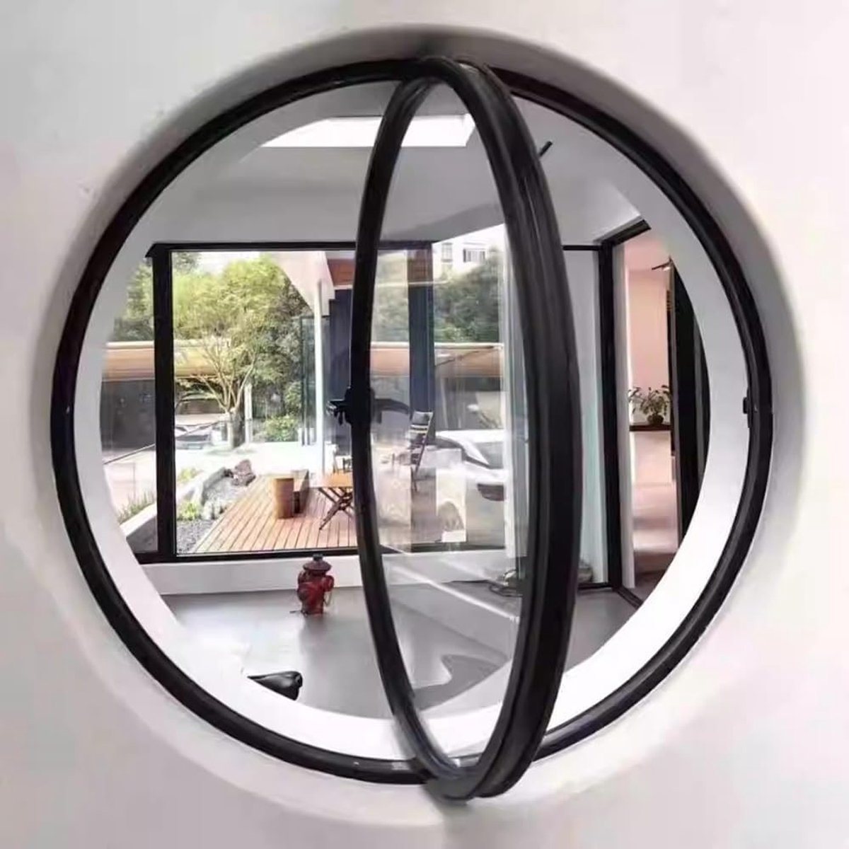 Rond Raam - Decoratief Porthole - Interieur Decoratie - 360 Graden Draaibaar - 45 cm - Zwart