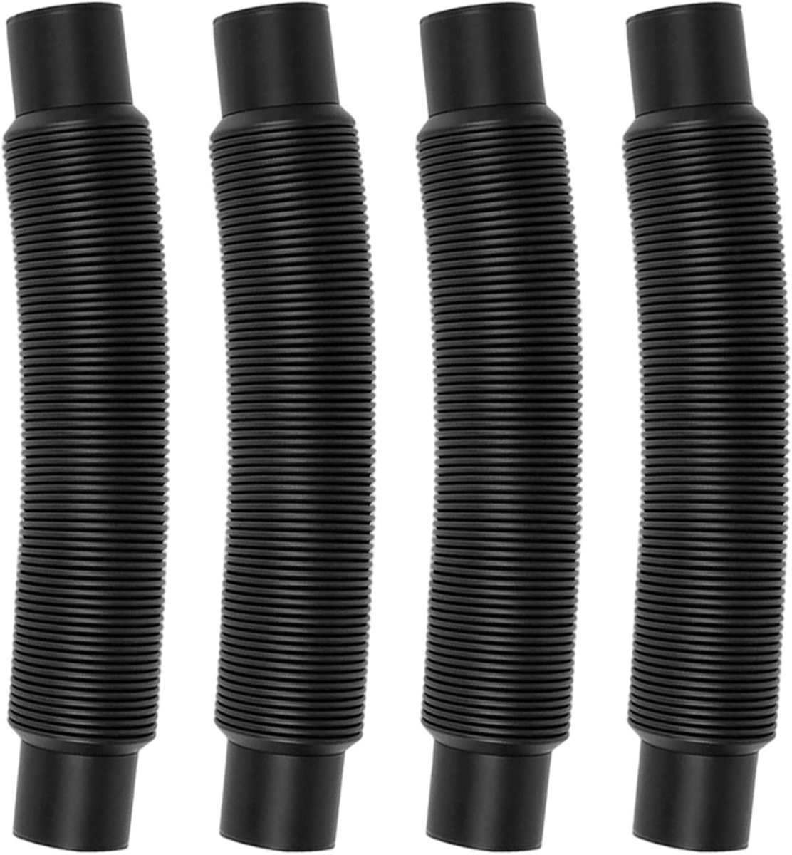 Regenton Slang - Verbindingsslang Set - Water Opslag - Flexibel Uitbreidbaar - 4 Stuks - Zwart