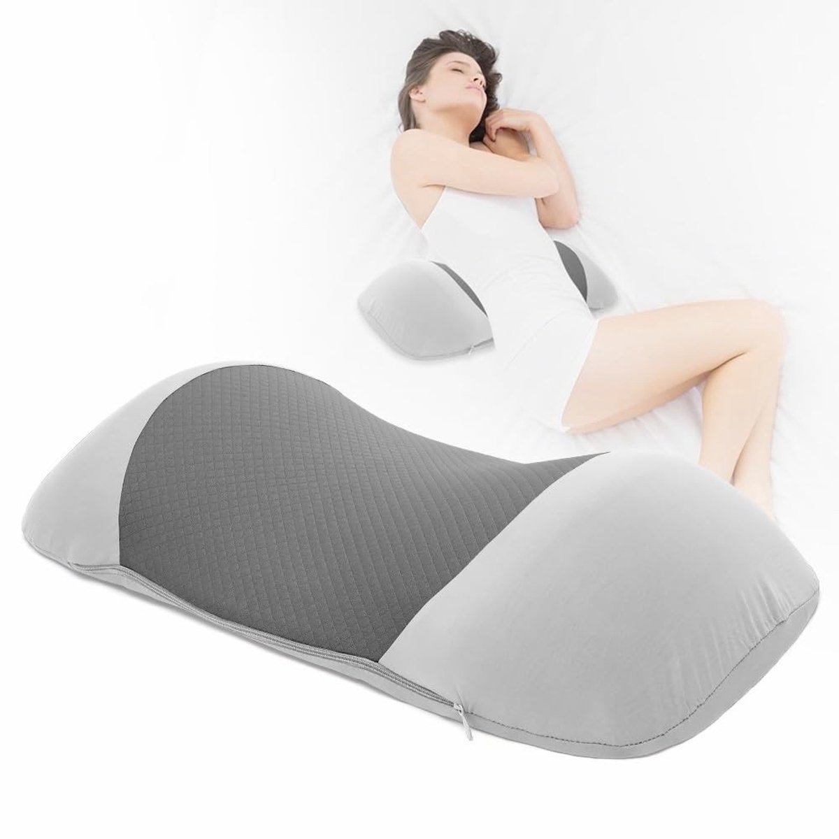 Dailygoods- Lendenkussen Ergonomisch - Traagschuim - Multifunctioneel - Ondersteuning S-curve - Rugpijnverlichting - Wasbare kussensloop - Rugkussen