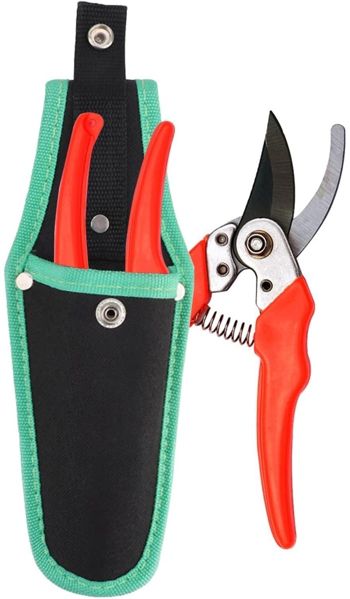 Dailygoods- Snoeischaarhouder Klassiek Design - Gereedschapstas - Snelle Toegang - Stevige Zeildoekmantel - Beschermt en Houdt Gereedschap Scherp - Tuinschaar
