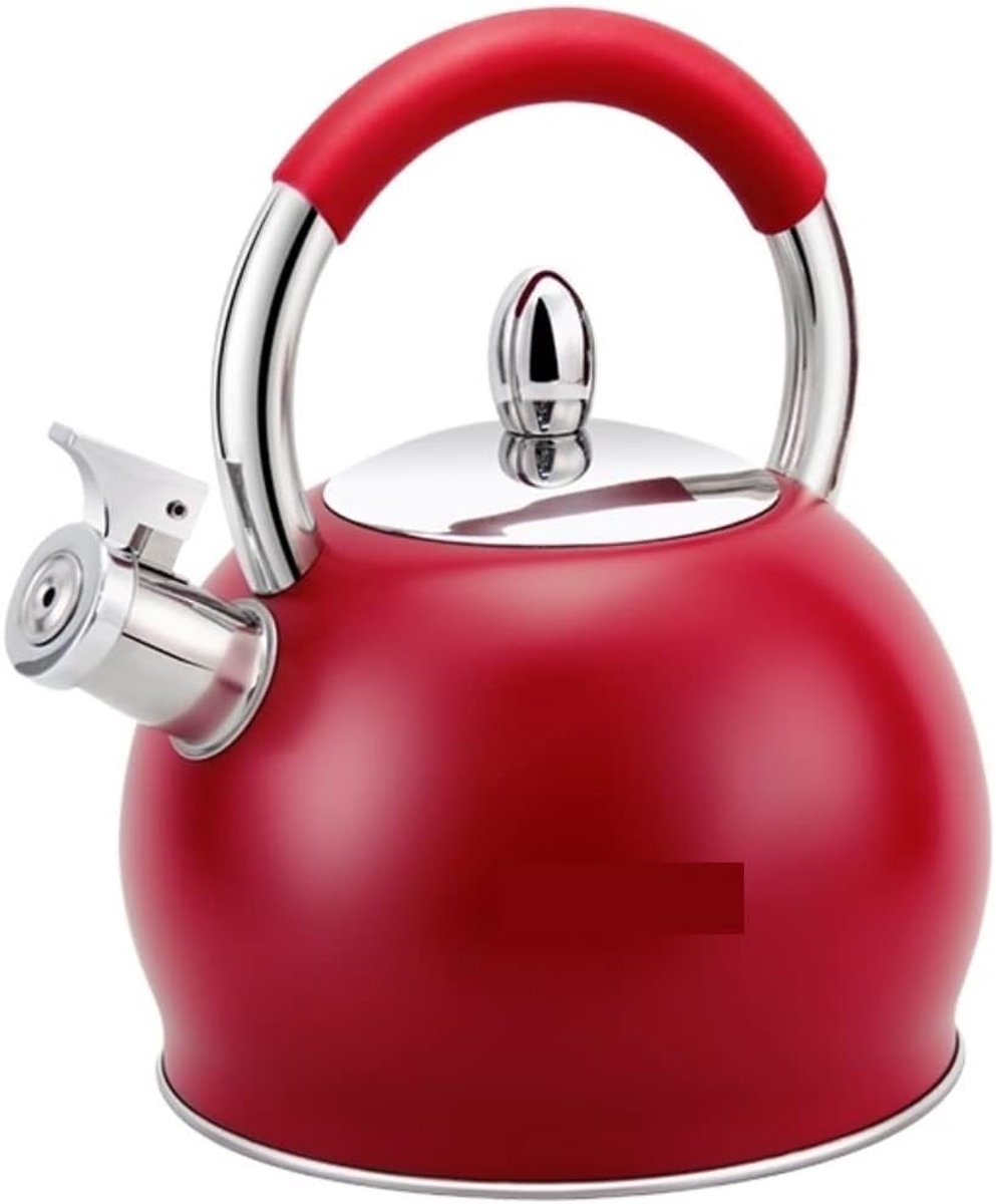Waterkoker met Fluit - Theepot RVS - Water Koken - Veilig Anti-Scald Handvat - 3 Liter Capaciteit - Blauw