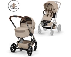 Cybex Balios S Lux - kinderwagen - 2-in-1 - Almond Beige - met opvouwbare wieg - 2026