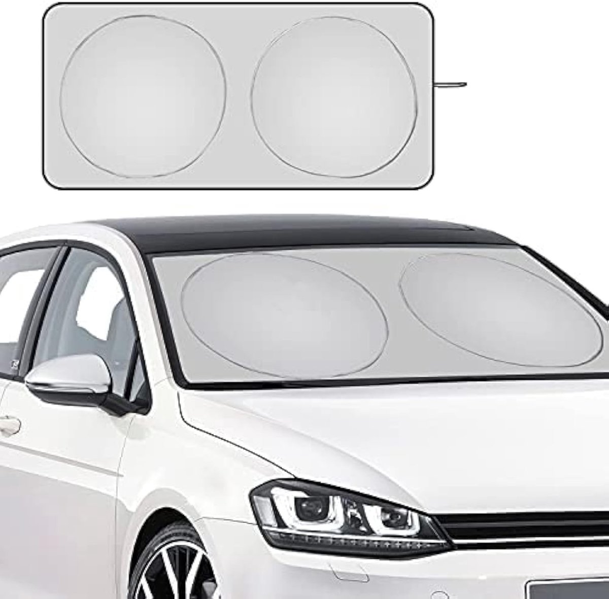 Dailygoods- Zonnescherm Auto - UV- en zonbescherming - Opvouwbaar Zonnescherm - Voorruit Zonnescherm - 160x86cm - Houdt Auto Koeler