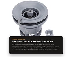 Dailygoods- Ventiel - Vervangingsventiel voor opblaasboot - Dubbele afdichting - Geschikt voor kano's - Eenvoudig op te blazen/af te blazen - Uitstekende luchtdichtheid - Bootventiel