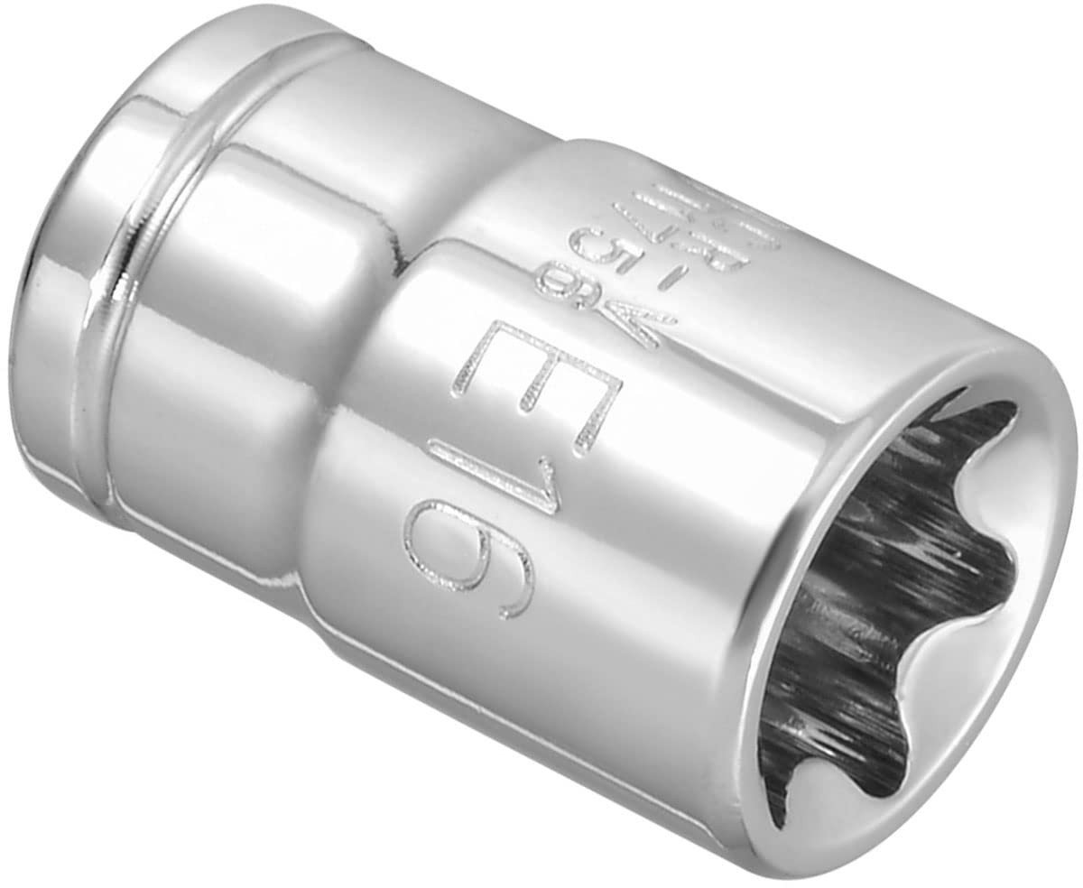 Dailygoods- Torx Socket E16 - 3/8 inch Aandrijving - Chroom-vanadiumstaal - Slijtvast - Onderhoud Auto - Radius Corner Ontwerp - Sleutel