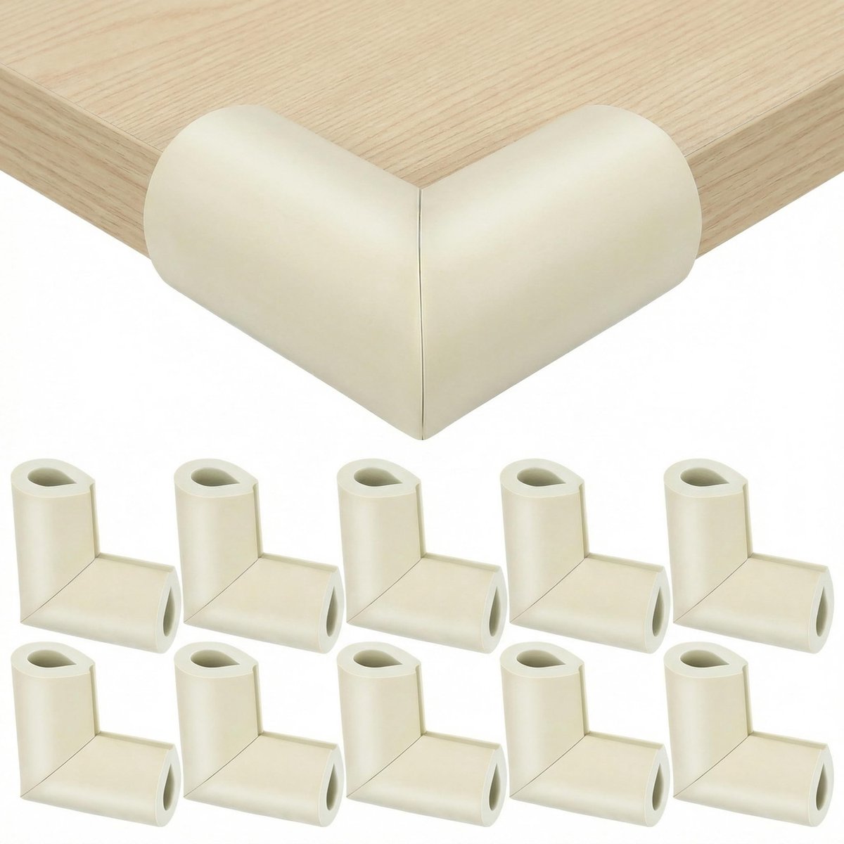 Dailygoods- Hoekbescherming U-vormig design - Schuimstofmateriaal - 12 Stuks - Meubelbescherming - Bescherming tegen stoten - Eenvoudig te gebruiken