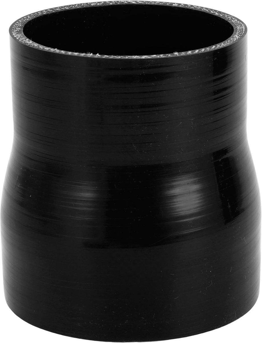 Dailygoods- Koelslang Siliconen - Binnendiameter 76/89 mm - Lengte 100 mm - Temperatuurbestendig tot 300 °C - Meerlaags Geweven - Zwart - Siliconenslang