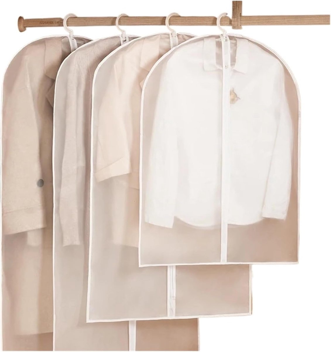 Beschermhoezen Kleding - Stofvrije Zakken - Kleding Opbergen - Transparant Ontwerp - 5 Stuks - Transparant