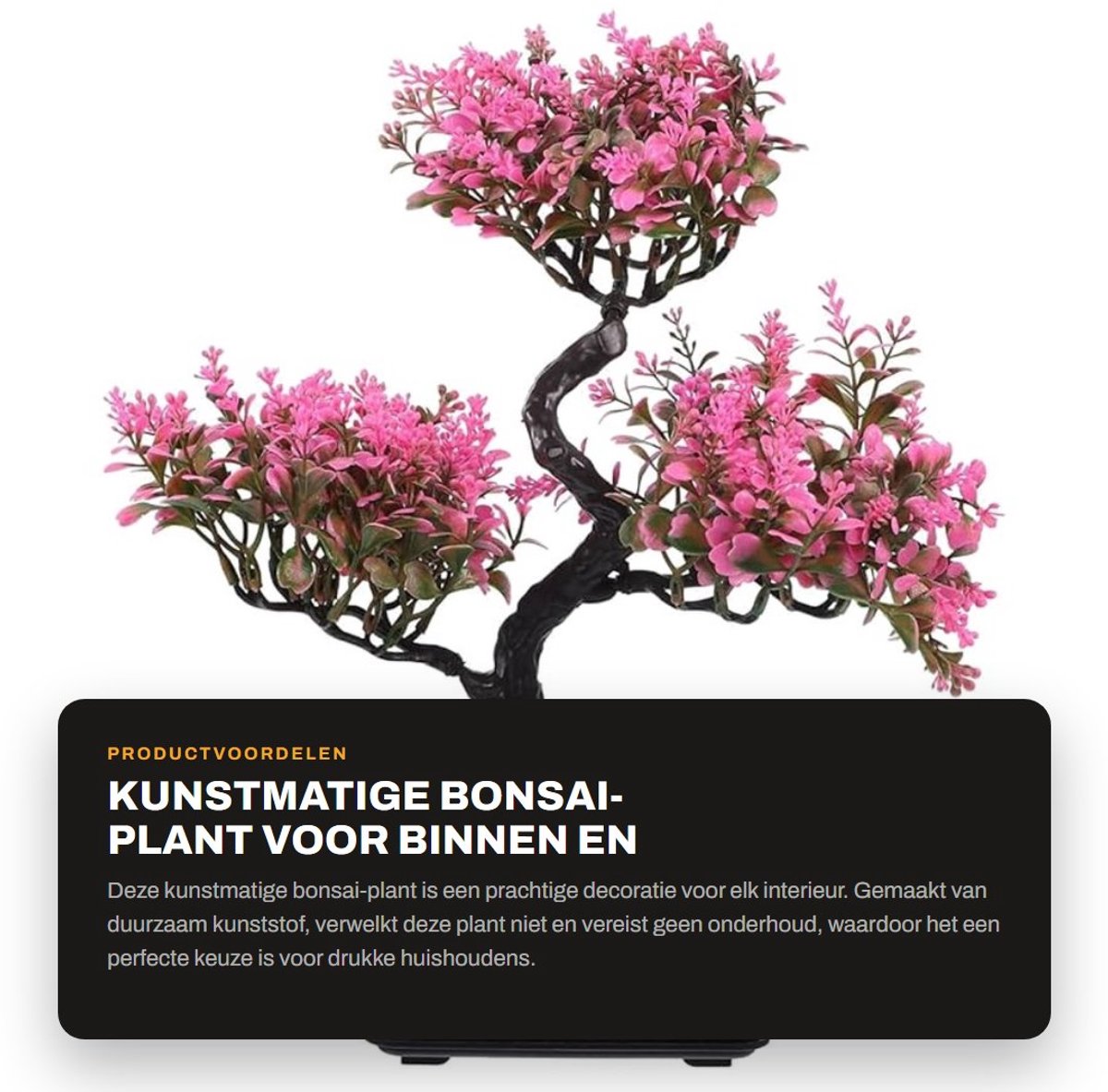 Dailygoods- Bonsai-plant Kunstmatig - Kunstplant in Pot - Kunstplanten voor Binnen - Kunst