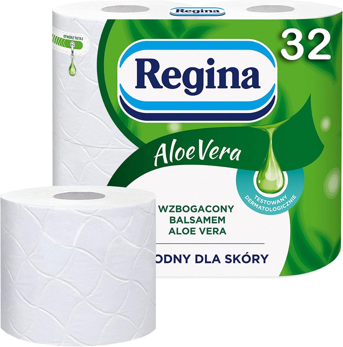 Toiletpapier Aloe Vera - Huidvriendelijk papier - Dagelijks comfort - Drielaags zachtheid - 64 Rollen - Groen