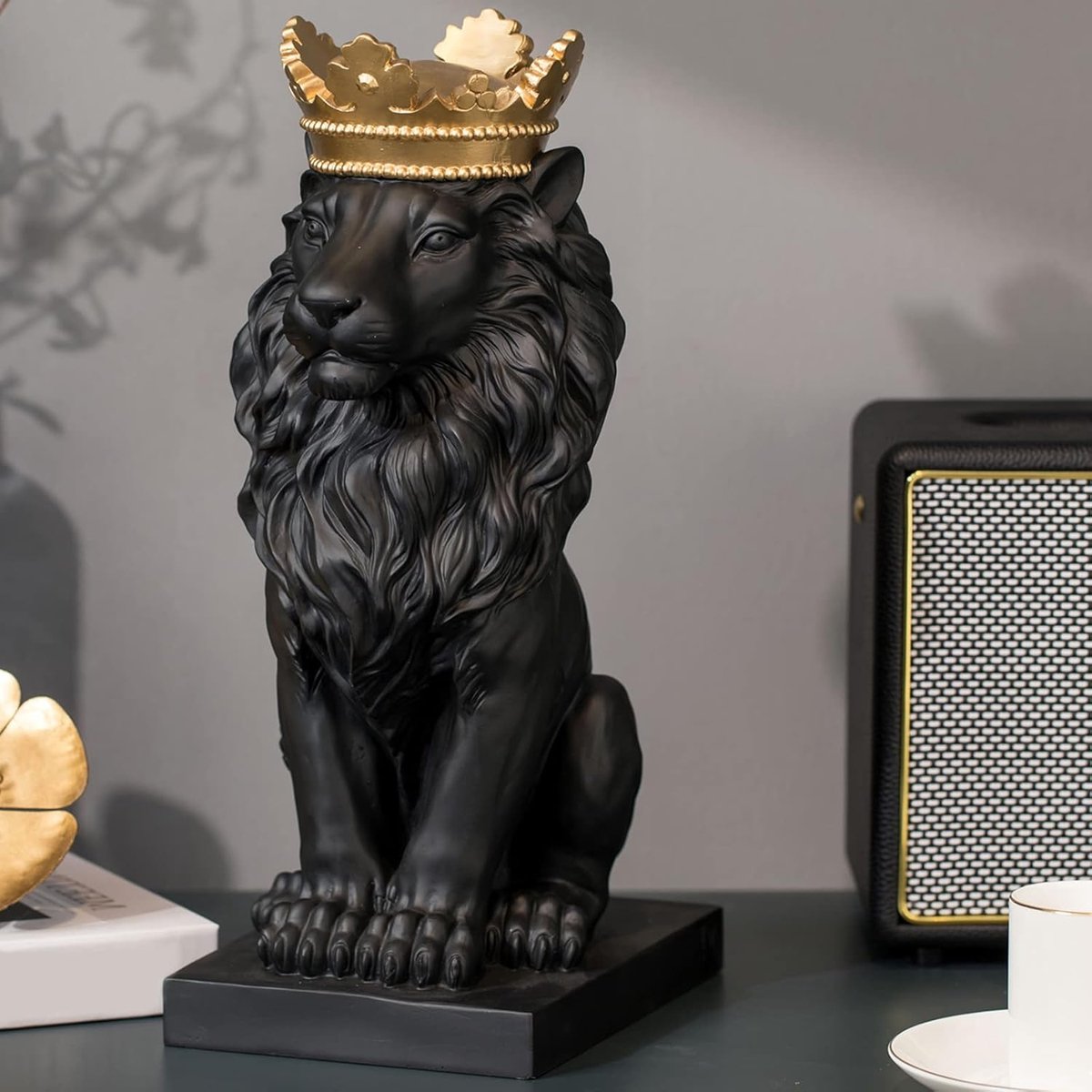 Leeuwenkoning Standbeeld Decoratie - Verfijnde Home Decor Collectible Beeldjes