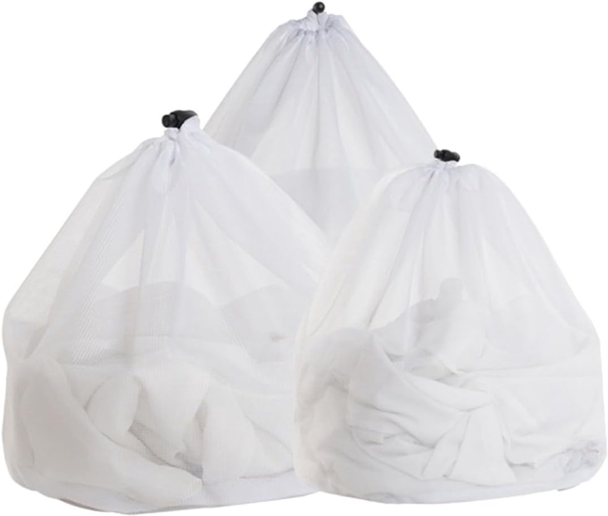 Waszakken Set - Kleding Beschermers - Delicate Was - Fijnmazig Net - 3 Stuks M - Wit
