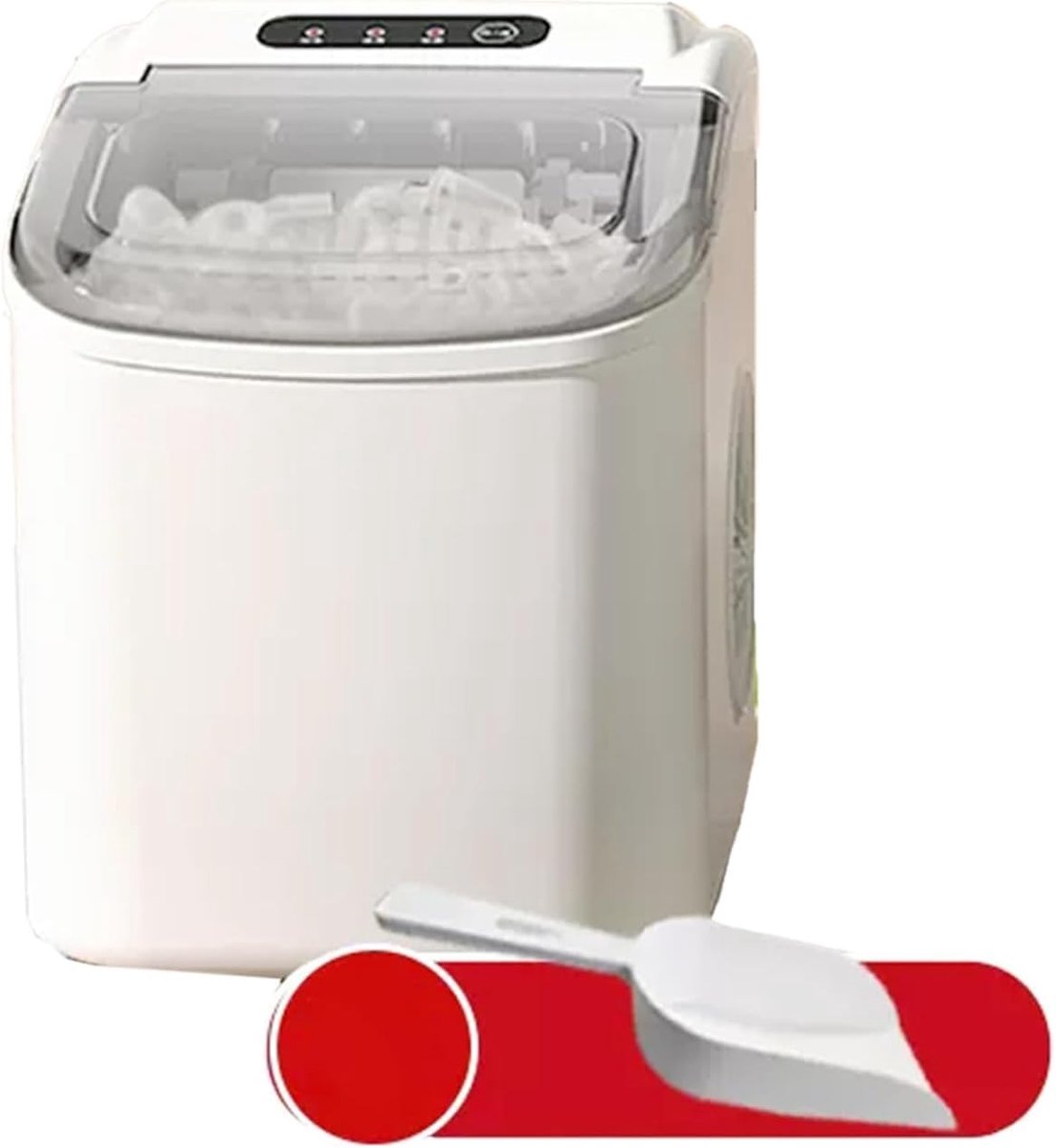 IJsmaker Keuken - Ijsblokjesmachine Elektrisch - Snel IJs Maken - Hoge Dagelijkse Productie - 15 kg Per Dag - Zilver