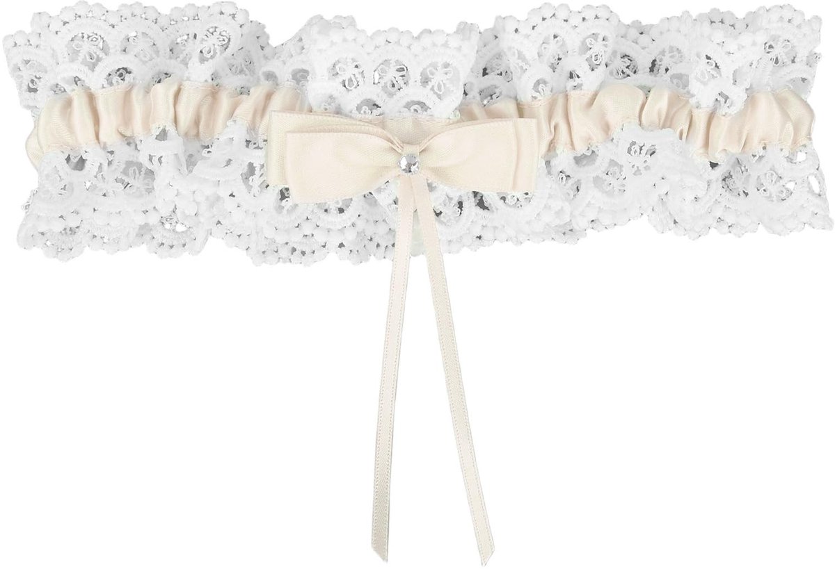 Dailygoods- Bruidskousenband Elegant - Kanten Kousenband - Rekbare Kousenband - Bruiloftsaccessoires - Romantische Touch - Lichtgewicht Pasvorm