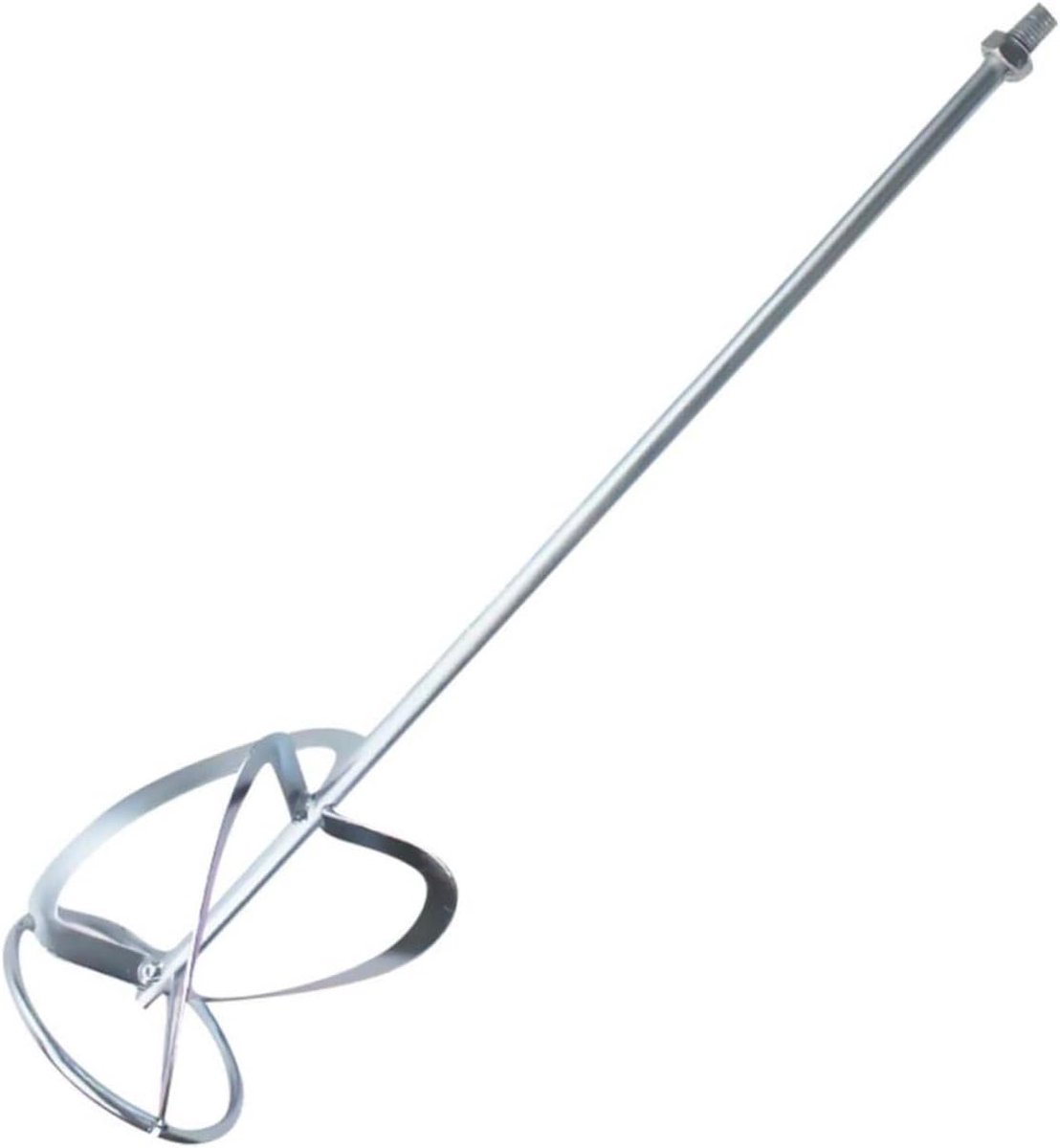Mengstaaf Verf Mixer - Beton Mengkop - Mengen van Materialen - Zware Stalen Constructie - 52x11.3cm - Zilver