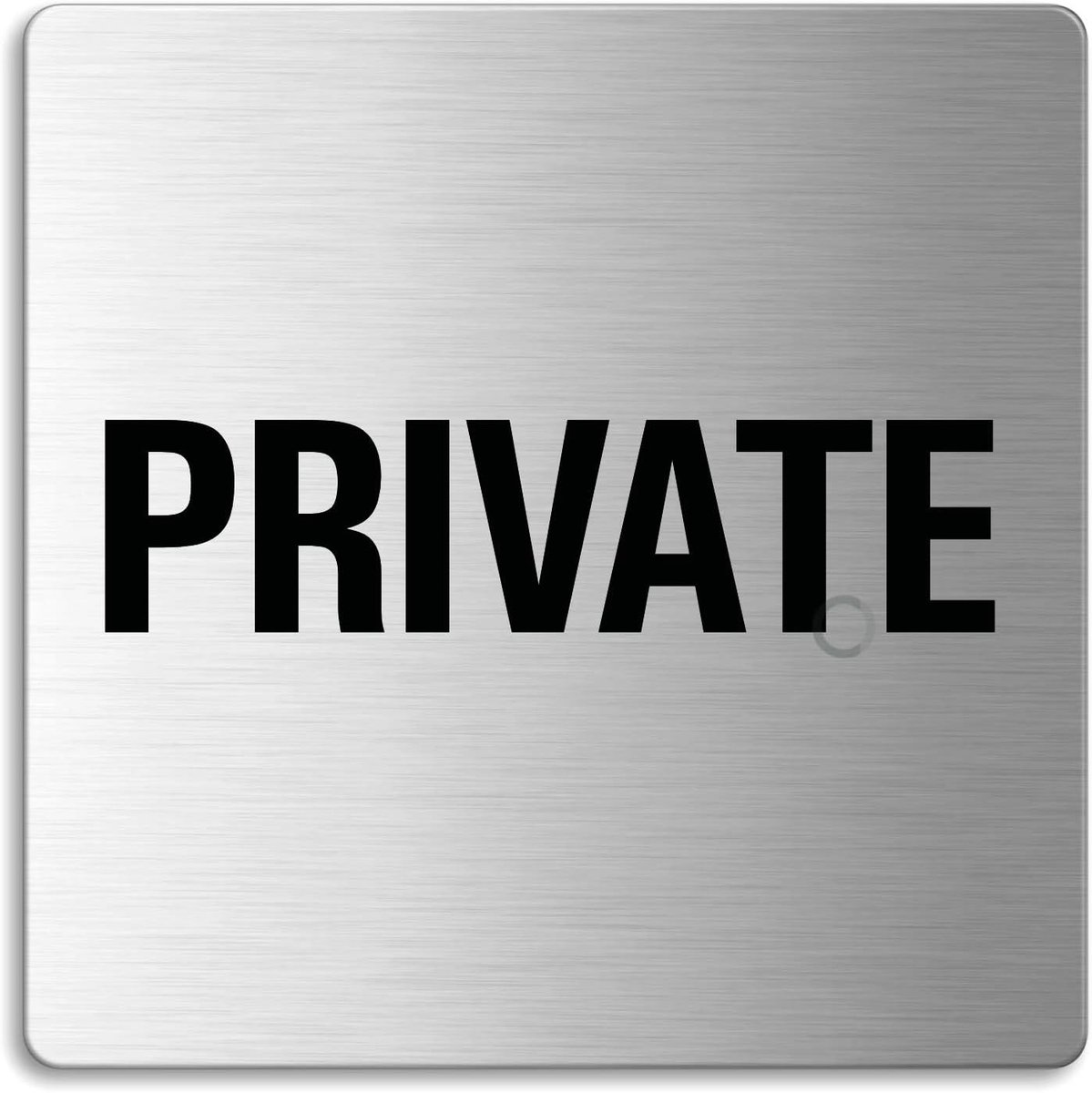 Deurbordje Privé - Naamplaatje Deur - Privacy Aangeven - Zelfklevend RVS - 85x85mm - Zilverkleurig