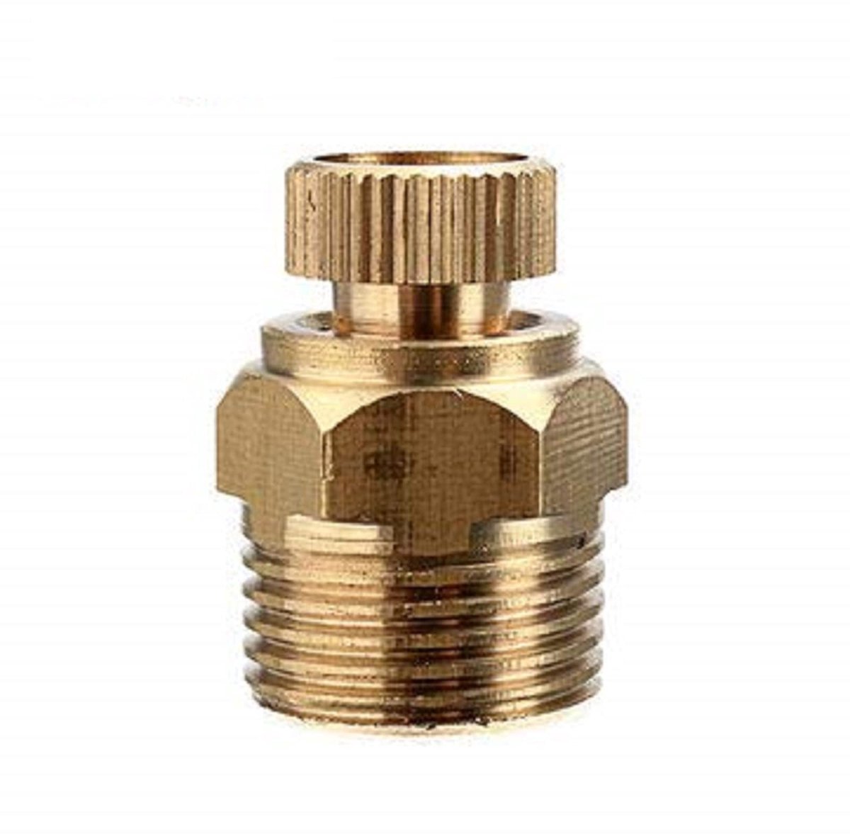 Dailygoods- Afvoerklep Goudkleurig Messing - PT 1/2 inch - PT 3/8 inch - PT 1/4 inch - Mannelijke Schroefdraad - Waterafvoerventiel - Afvoerventiel