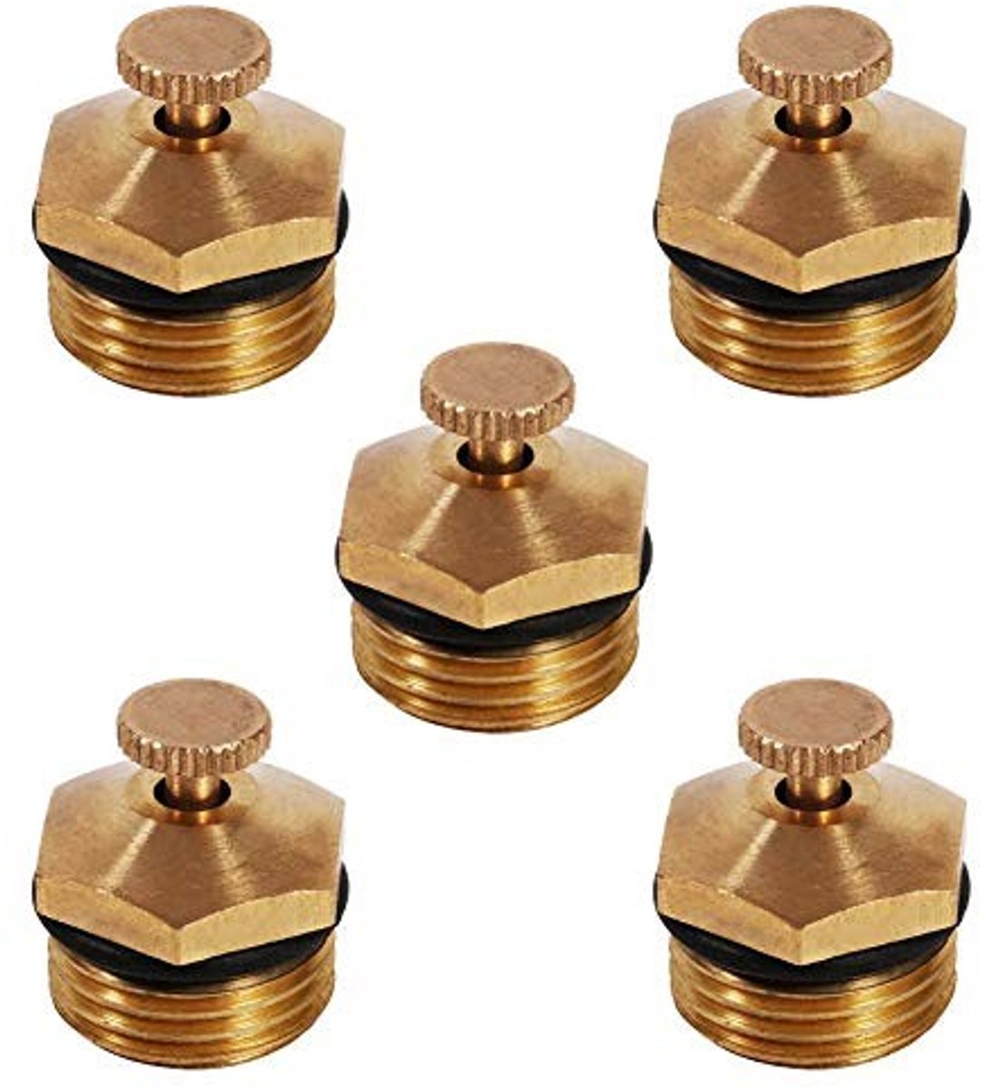 Dailygoods - Messing Sproeiers - Verstelbare Waternevel Verstuiver - 5 Stuks - Tuin Irrigatie - Centrifugale Spray - Geschikt voor Outdoor Gebruik