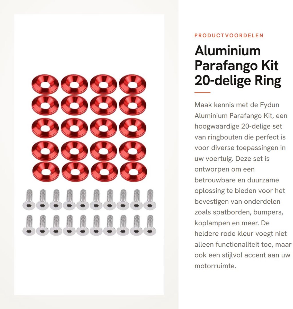 Dailygoods- Kit Aluminium - 20 Stuks Wasmachine/Bouten - Universele Montage - Schokbestendig - Duurzaam - Lichtgewicht - Bevestigingsset