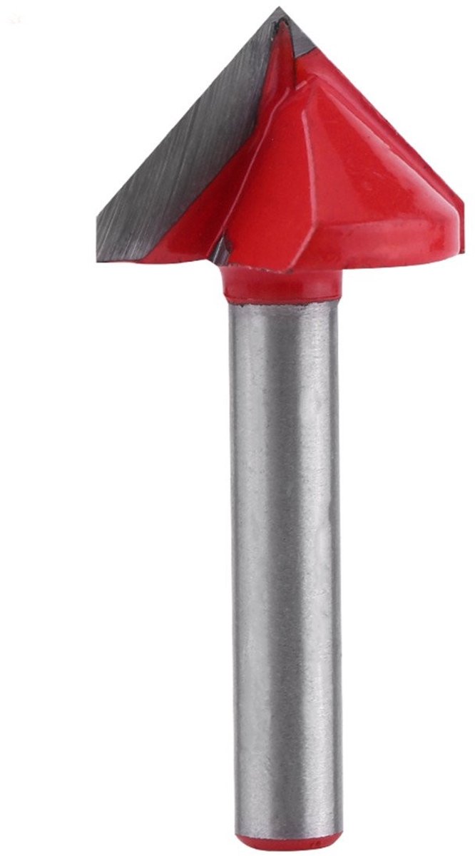 IMstore - 3D Houtbewerking - Router Cutter - Precisie Snijden - 6 mm - V-Groef Snijgereedschap - Voor Houtbewerking - 90 Graden