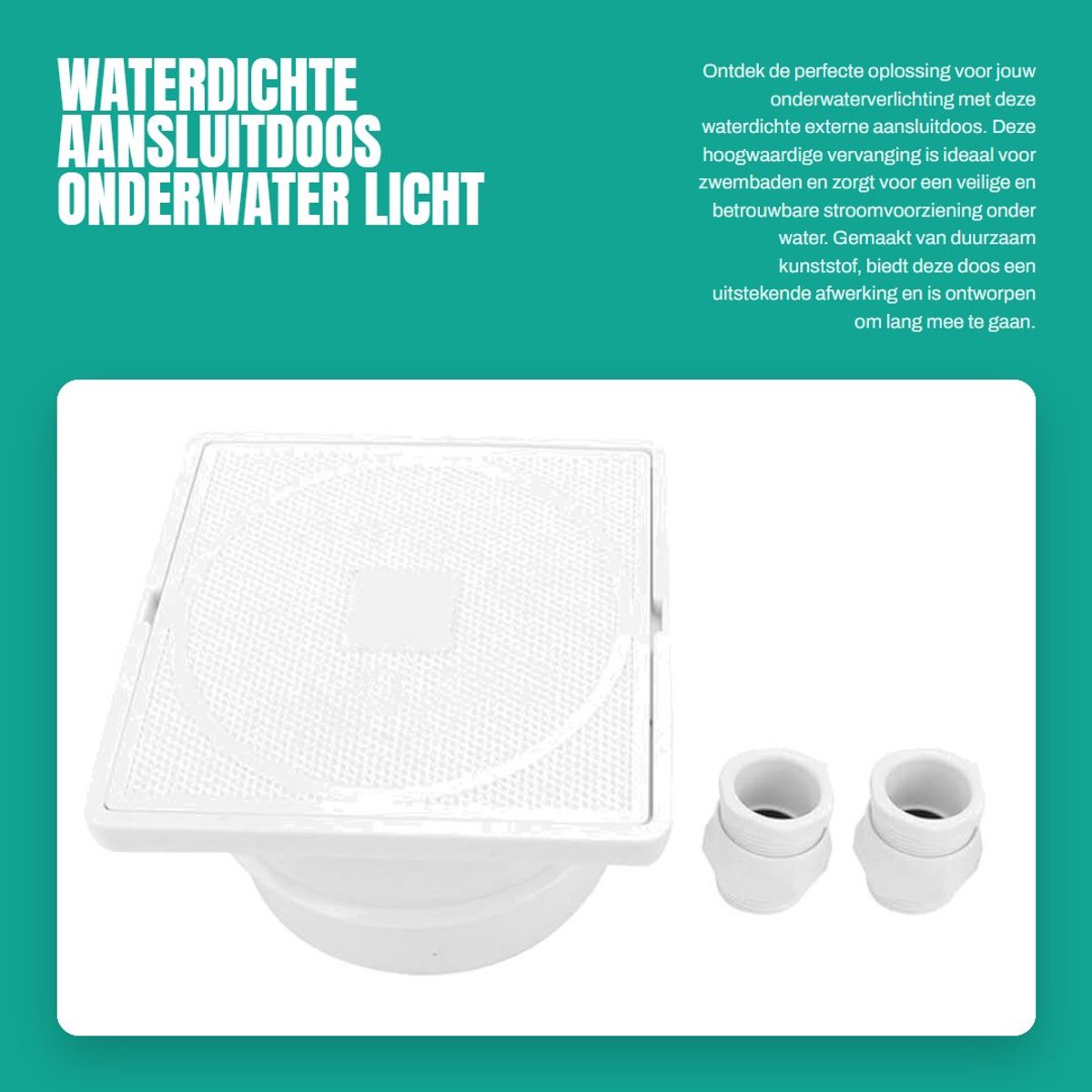 Dailygoods - Waterdichte Aansluitdoos - Onderwater Licht - Duurzaam en Veilig - Compact Formaat - Elektrische Netsnoer Dozen - Geschikt voor Zwembaden...