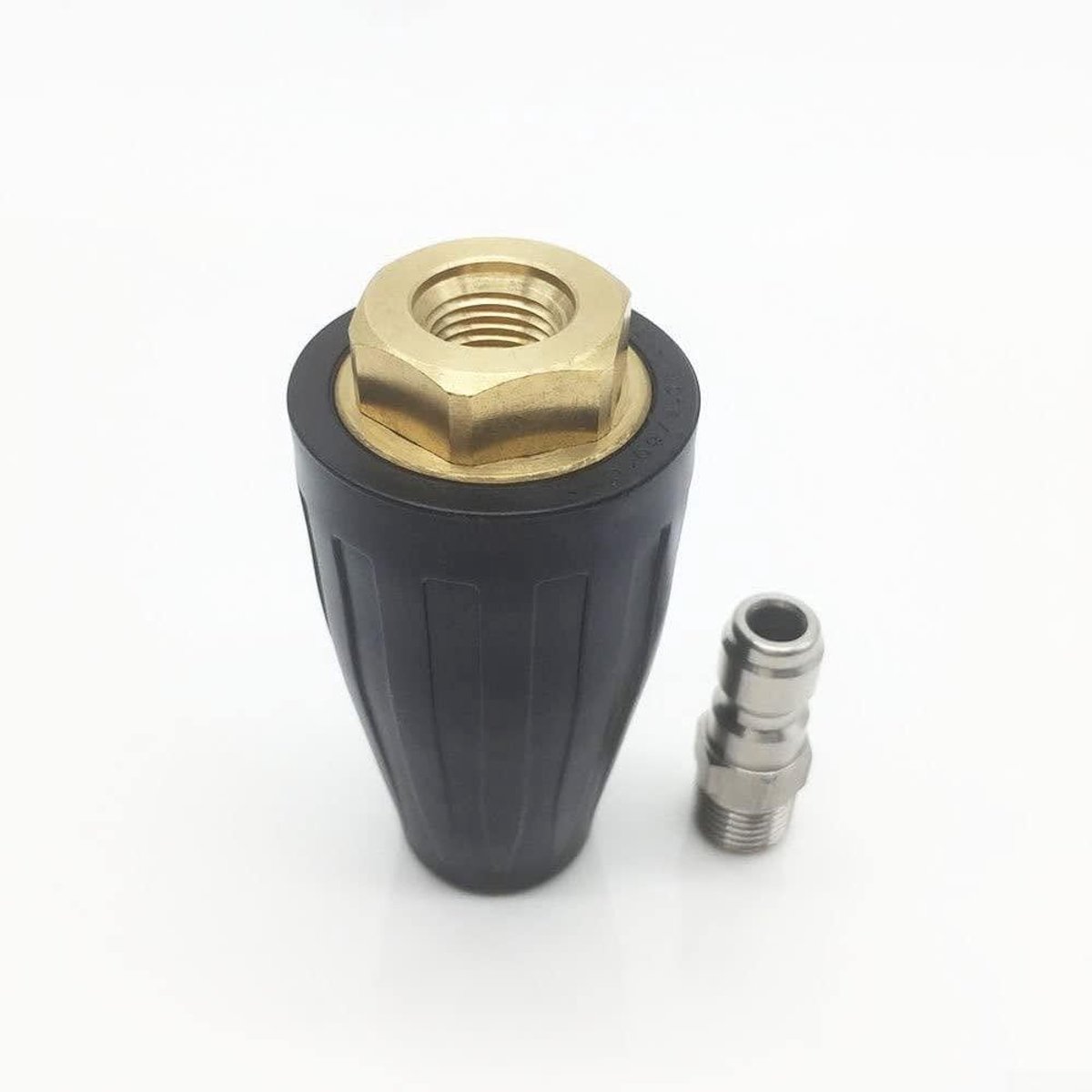 Turbo Mondstuk - Roterende Pijp - Opritten Reinigen - 360 Graden Spray - 3000 PSI - Zwart