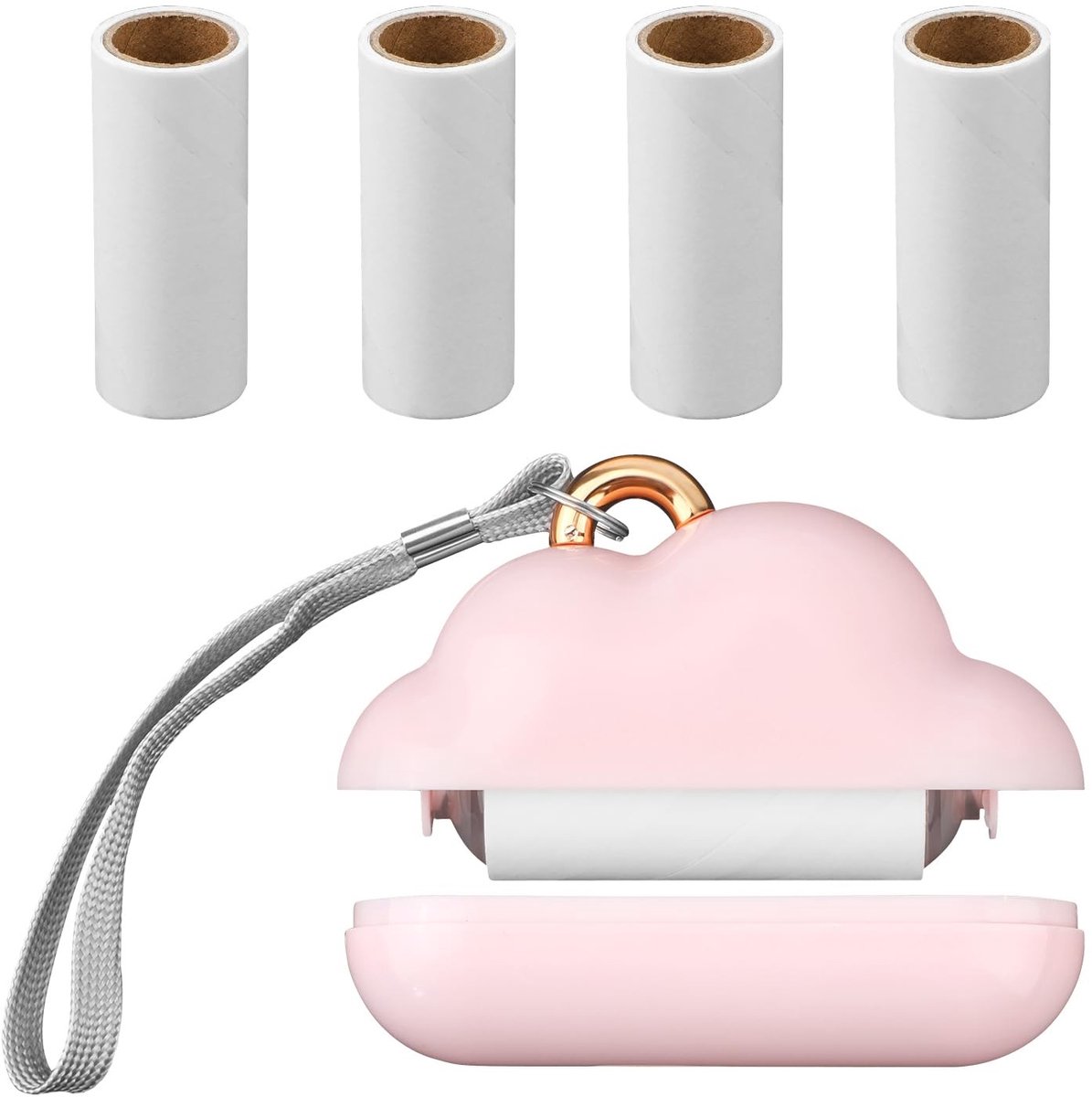 Dailygoods- Pluizenroller Mini Reisformaat - Draagbare Kledingroller - 150 Navulbare Kernen - Huisdierhaar Verwijderaar - Plastic - 6,4x10 cm - Lintroller