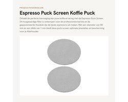 Dailygoods- Puck Screen 1mm - Koffie Filter - Roestvrij Staal - Set van 2 - 58mm Diameter - Professionele Barista Koffie Filter - Koffiefilter