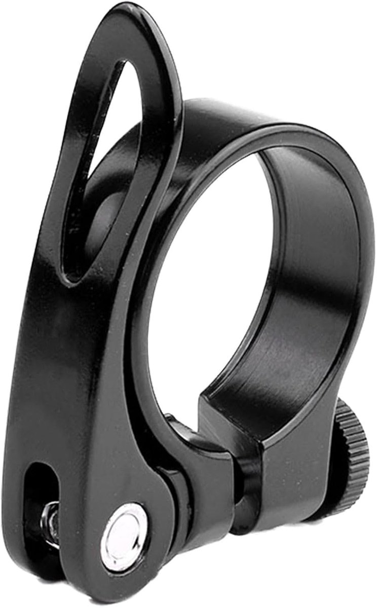 Fietszadelklem - Zadelpenklem - Comfortabel Fietsen - Lichtgewicht Aluminium - 30-32mm - Zwart