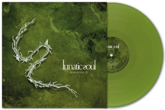 Groene vinylplaat met "lunatic soul transition II" op de hoes. Linksboven een gedetailleerd, takachtig wit silhouet.