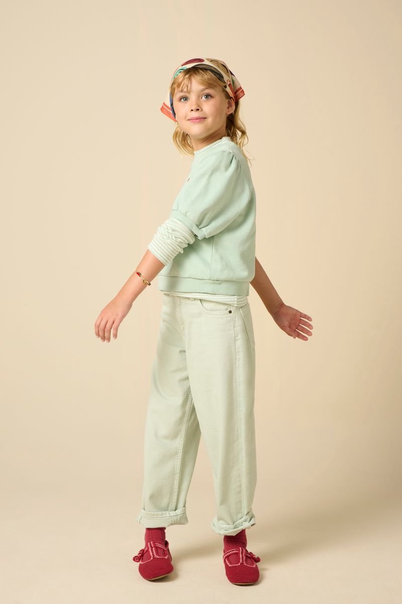 Sissy-Boy - Lichtgroene sweater met pofmouwen