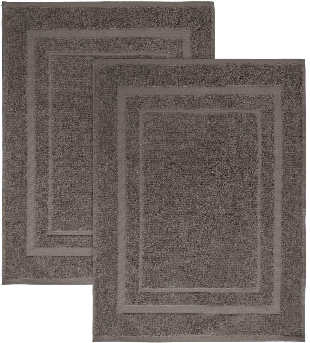 SnelShoppen - Badmat 2-delige set grijs - Luxe badmatten, zacht en absorberend, anti-slip, ideaal voor badkamer, douche, sauna, 50x80cm