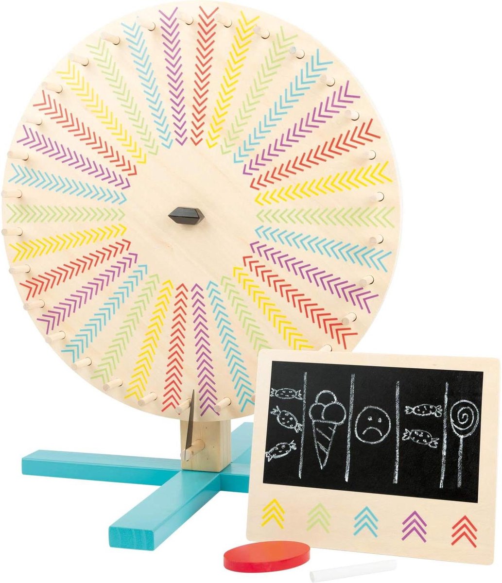 Rad van Fortuin - Actief Spel - Plezier Maken - Dubbelzijdig Beschrijfbaar - 44 x 44 cm - Multicolor
