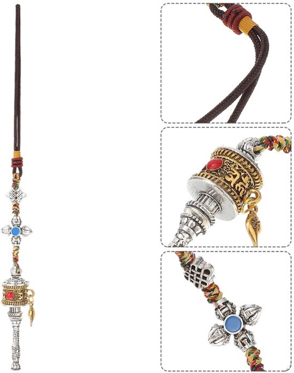 Hanger Boeddhistische Om Padme Hum - Feng Shui Amulet - Meditatie Decoratie - Traditioneel Design - Cadeau voor Bruiloften - Vajra Pestle Hanger - Sieraad