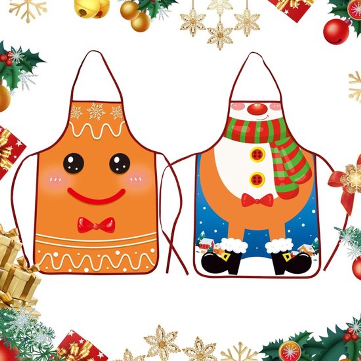 - Kerstschorten - Grappige kerstschorten voor volwassenen en kinderen - vochtregulerend en stijlvol - Perfect voor koken en barbecueën - 2..