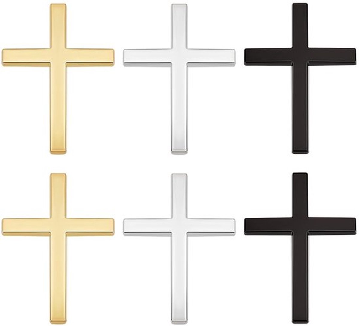 Kruisstickers 6 Stuks - Auto Stickers - Raamstickers - Muurstickers - Laptop Stickers - Duurzaam en Decoratief - Autostickers