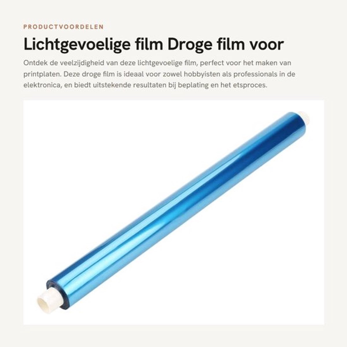 Lichtgevoelige film - Droge film voor circuitproductie - 5 meter - Fotolakplaat - Geschikt voor beplating en etsproces