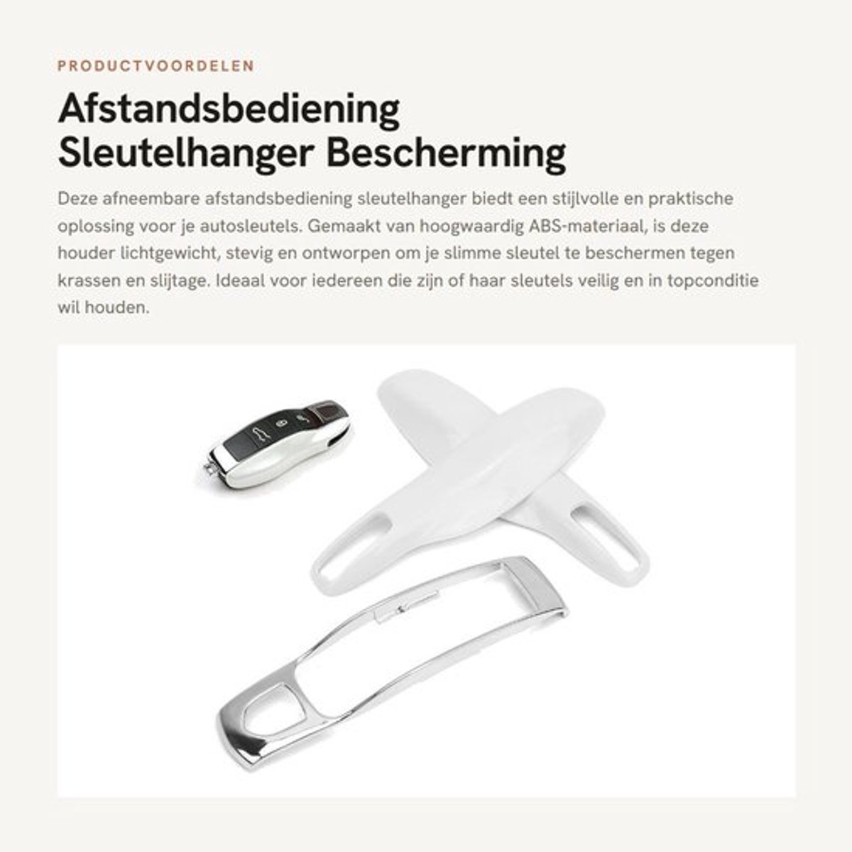 Afstandsbediening Sleutelhanger - Hoogwaardig ABS-materiaal - Beschermhoes - Sleutelbehuizing - Lichtgewicht - Schokbestendig - Autosleutel