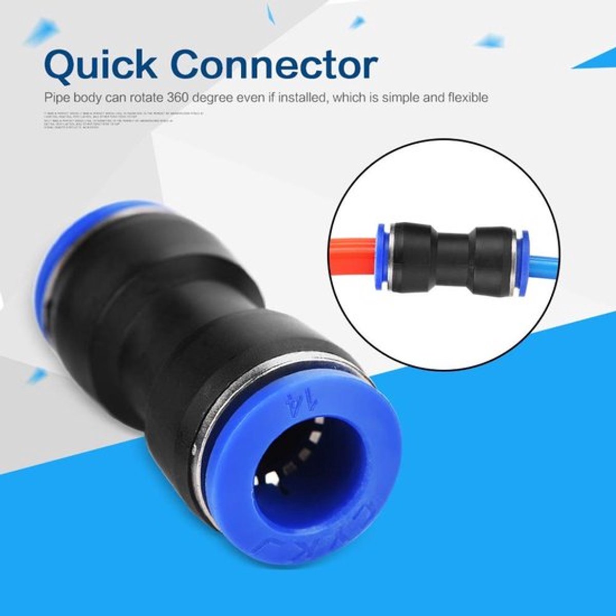 Luchtlijn Connector 35 Stuks - Pneumatische Snelaansluitingen - Drukbestendig - Plastic - Diverse Aansluitdiameters - 360 Graden Rotatie - Pneumatische Fitting