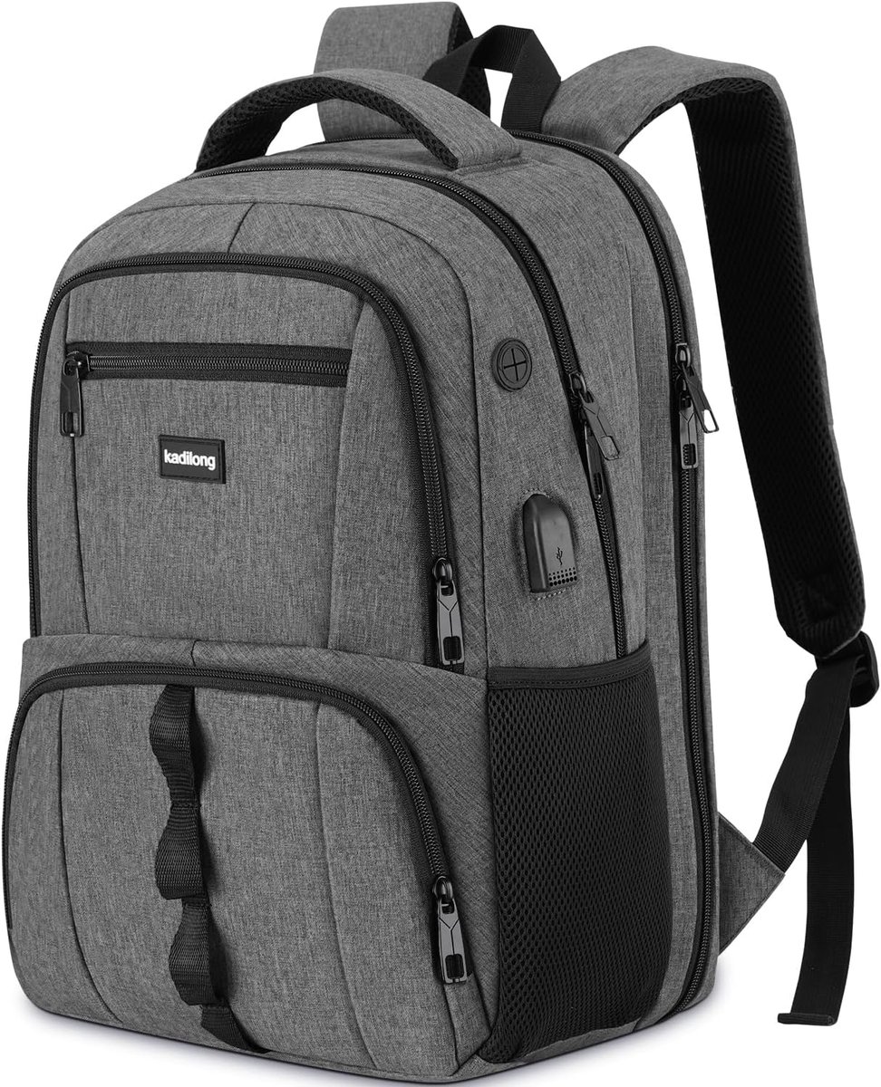 SnelShoppen - Travel Laptop Rugzak voor Mannen met USB Oplaadpoort, Anti-Diefstal Computer Bag voor School en Zaken, Geschikt voor 15.6 inch Laptop -