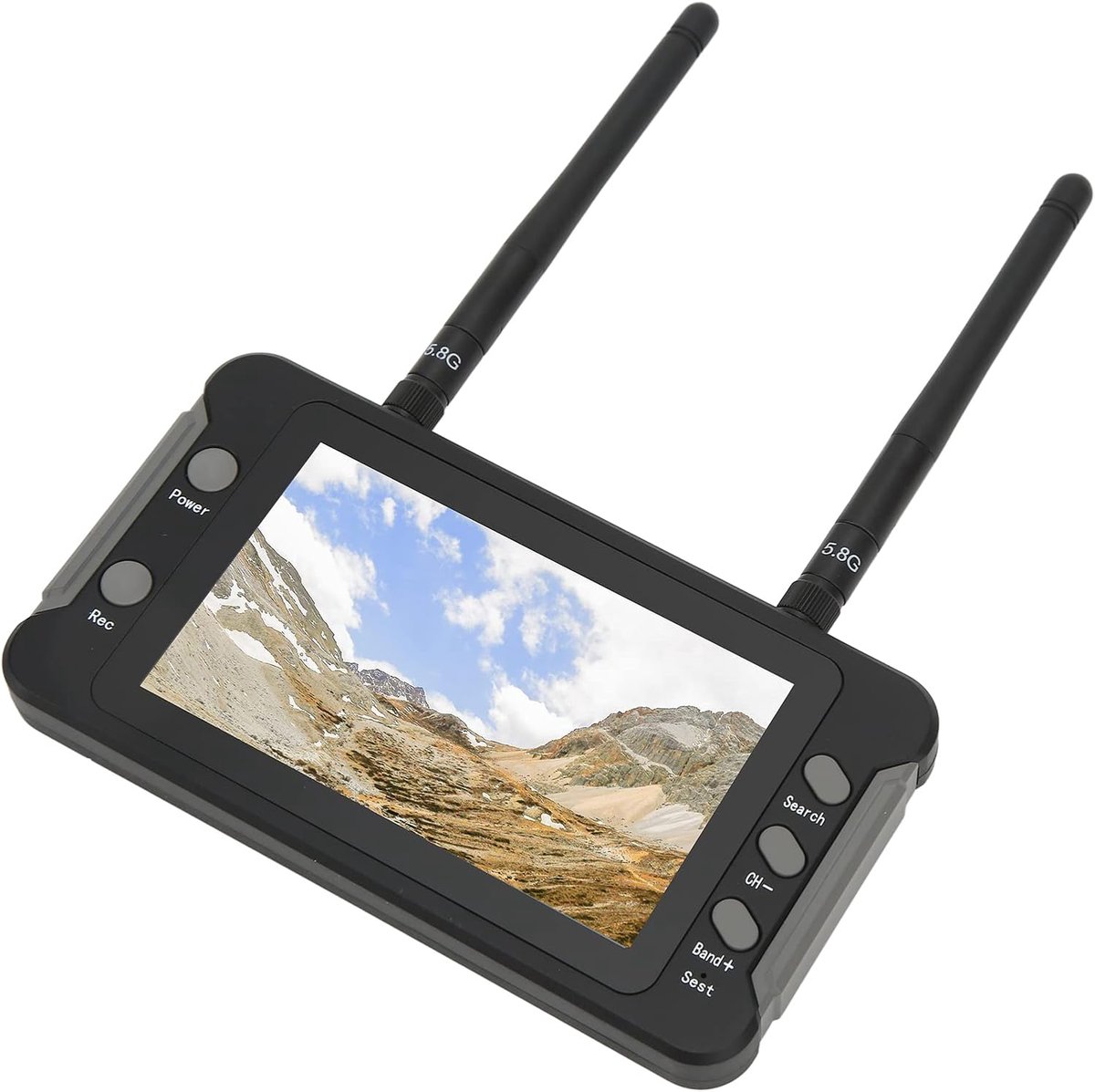 SnelShoppen - FPV Receiver Monitor 4,3 Inch 5803D 5.8GHz 40CH DVR Functie voor Quadcopter en RC Drone met Widescreen 16:9 Resolutie en Automatische Zo