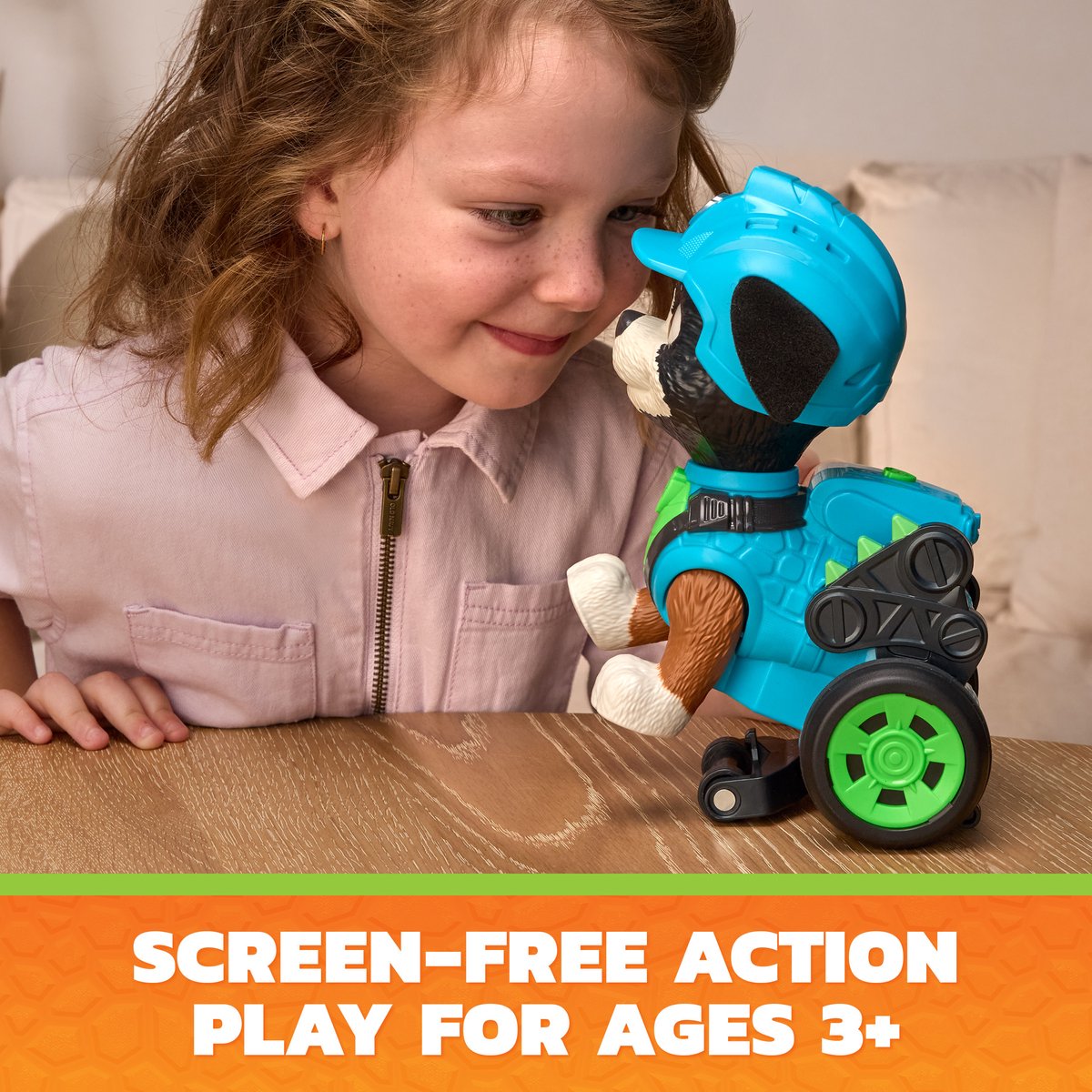 PAW Patrol - De Dino Film - Rippin Rescue Rex, terugtrek-actiefiguur van 20,3 cm met geluid en geactiveerde stunts — cadeau in Spellen & Speelgoed - foto 5