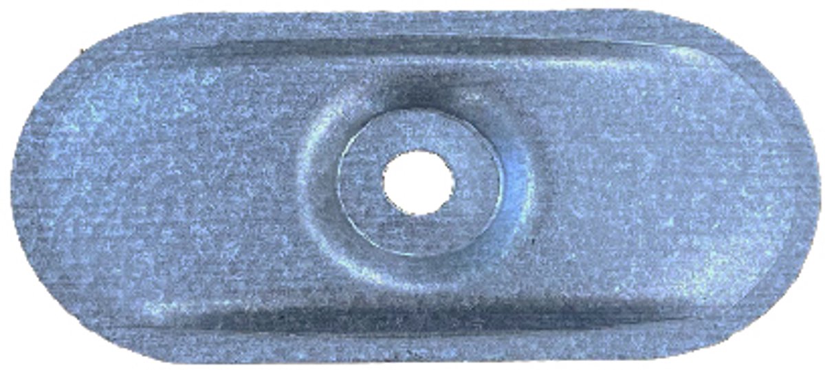 Drukverdeelplaten | Ovaal 82 x 40 mm | Verzinkt | Doos 100 stuks