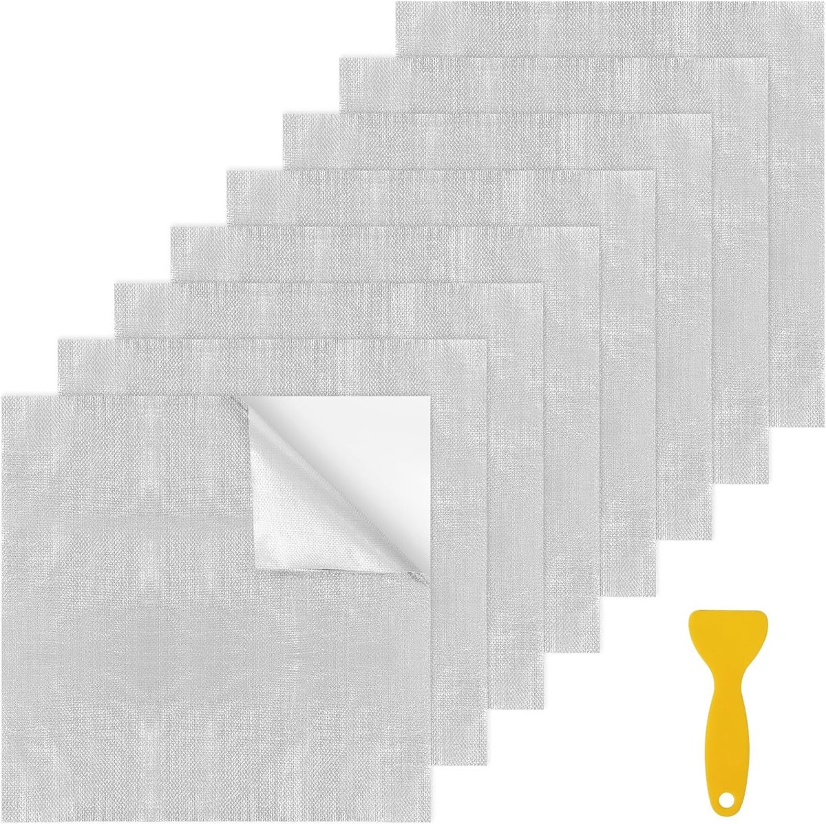 SnelShoppen - Aluminised Warmtebeschermingsmat 30 x 30 cm, Zelfklevende Isolatiemaat, Vezelglas Isolatie, Warmte Dekentje, Hoge Temperatuur Beschermin